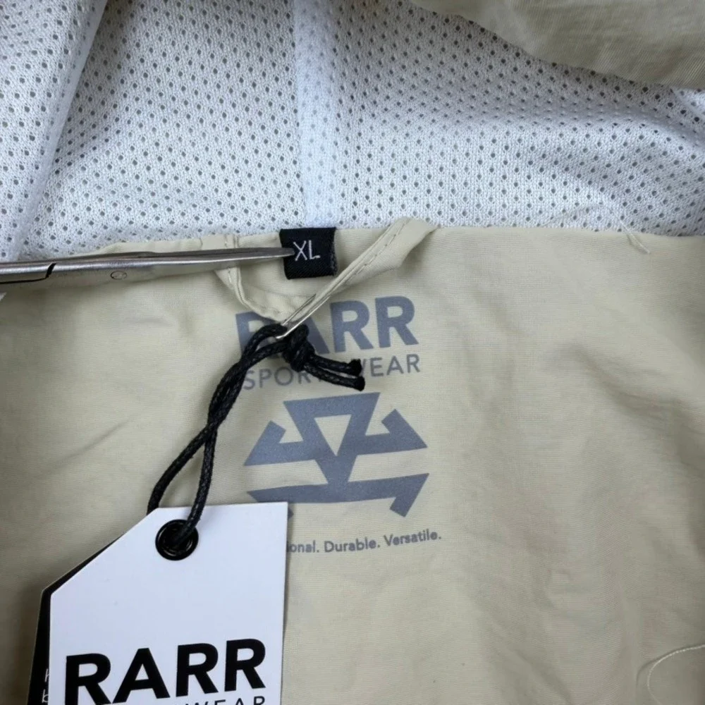 RARR Sportswear Gobbler‎ Gauntlet 2023 Anorak Windbreaker Tan Hooded Jacket NWT